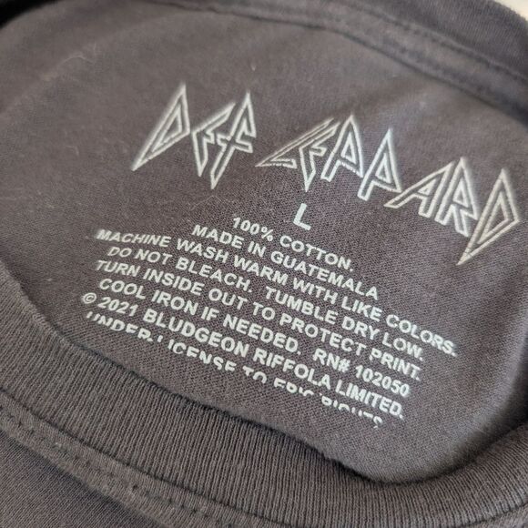 Def Leppard Graphic T-Shirt Women's Large Black Rock Festival Music Vintage - Picture 5 of 5